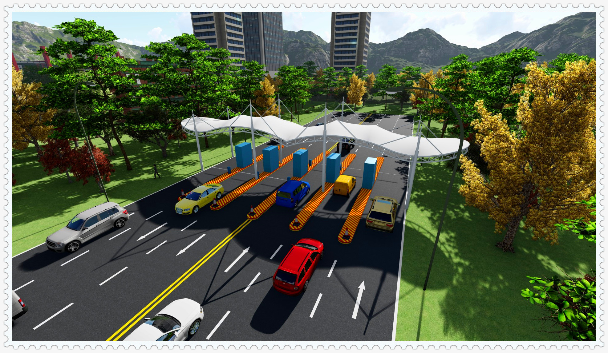 收費(fèi)站膜結(jié)構(gòu)