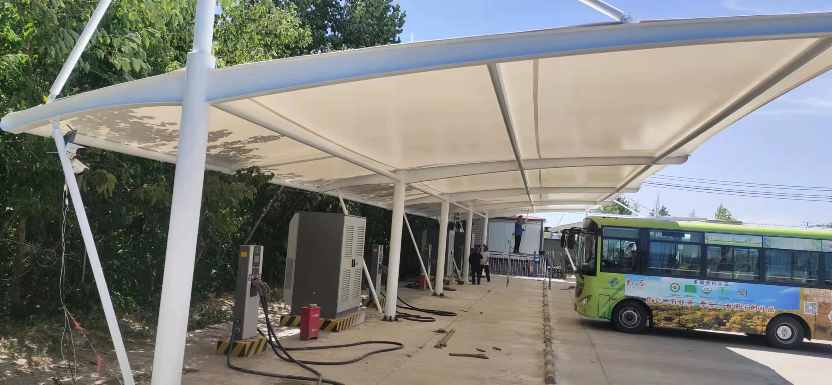 電動車膜結(jié)構(gòu)車棚 (2)