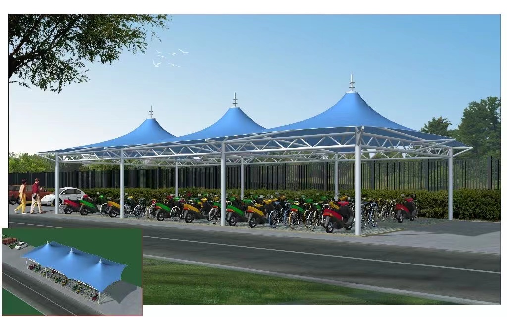 小區(qū)膜結(jié)構(gòu)車棚 (4)