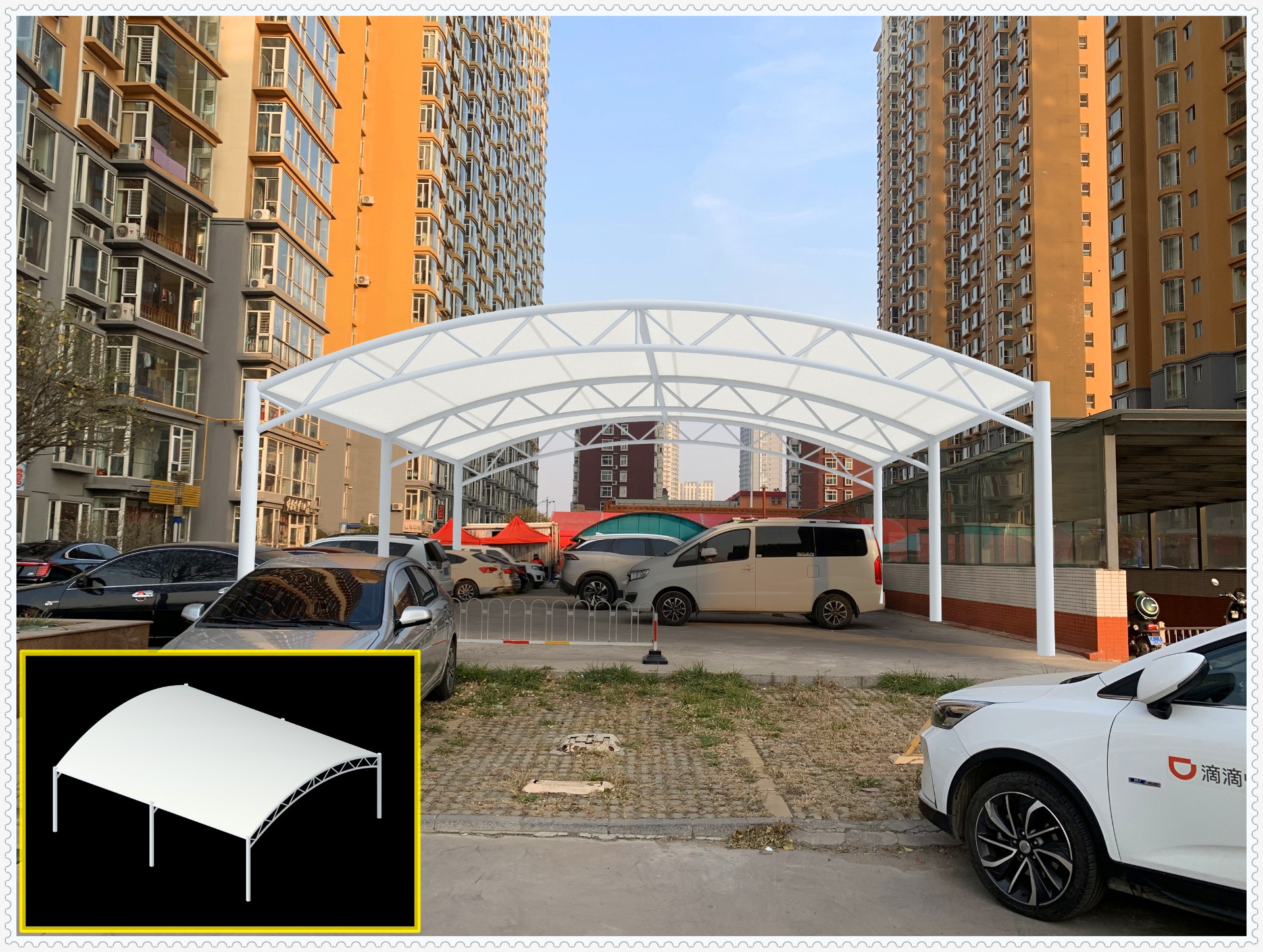 太原小區(qū)膜結(jié)構(gòu)車(chē)棚